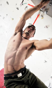 man exercise sport climbing photo