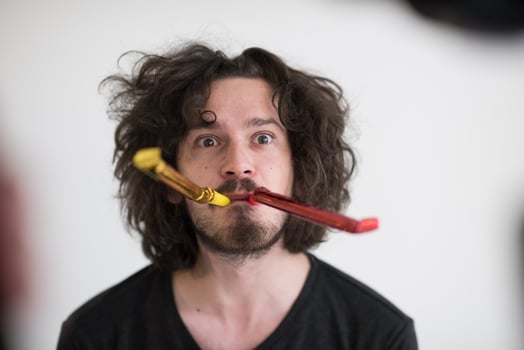 Party man portrait photo