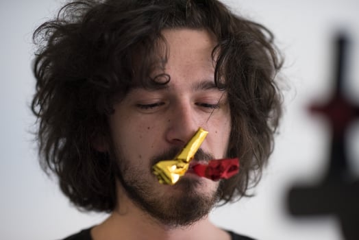 Party man portrait photo