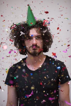 confetti man on party photo