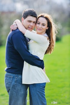 happy couple outdoor photo