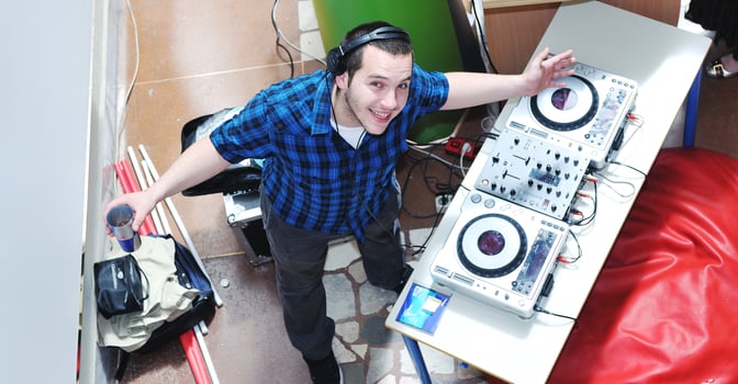 dj on party event photo
