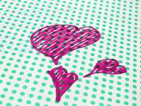 heard drawing on dotted surface photo