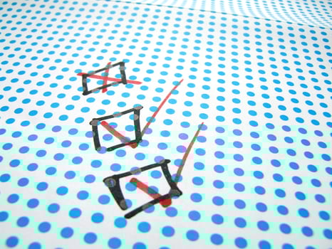 ok symbol and chart in background photo