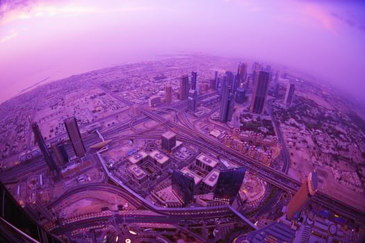 Dubai skyline view photo