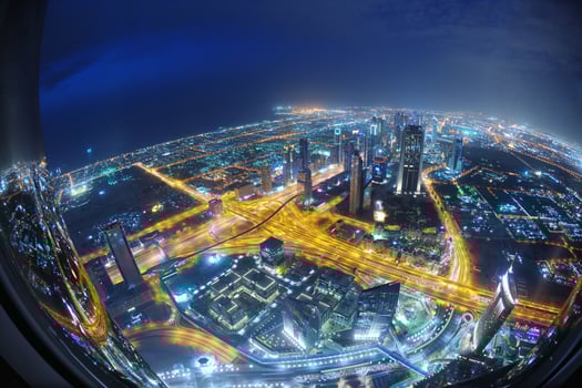 Dubai skyline view photo