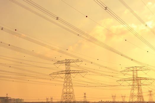 Electrical power lines and towers photo