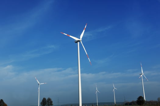 wind turbine generating eco electricity photo