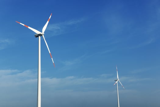 wind turbine generating eco electricity photo