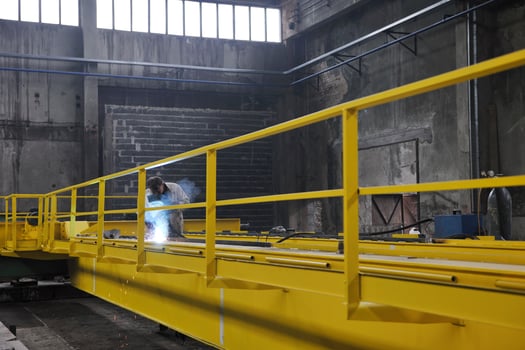 welder in factory photo