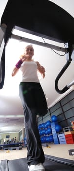 inifinity health and condition concept with running woman photo
