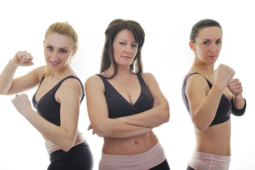 woman fitness group photo