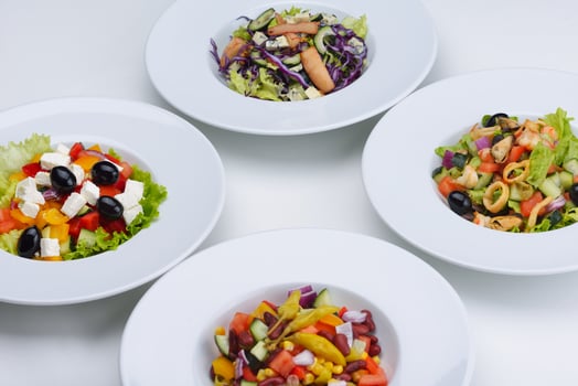 salad on white surface photo