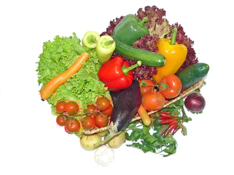 fresh vegetables in basket photo