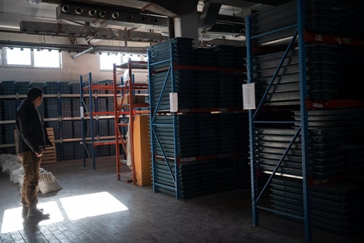 gold rock core drill samples storage photo