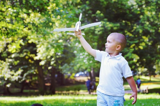 boy with airpane photo