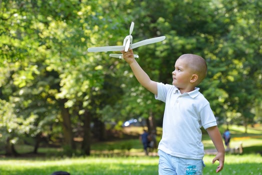 boy with airpane photo