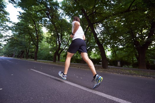 man jogging outside photo