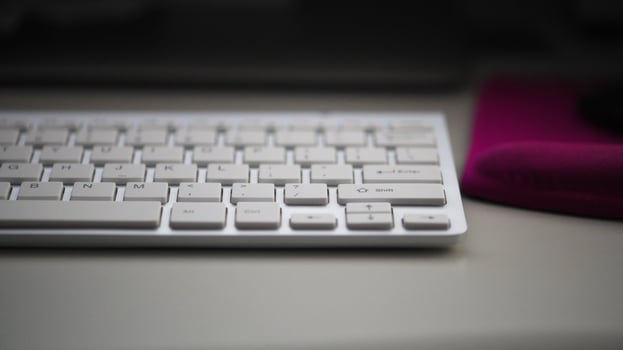 slim keyboard in dark night photo