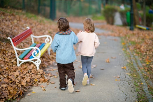 realationship break concept with couple of kids photo