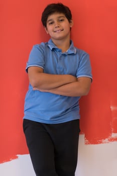 Portrait of a happy young boy photo