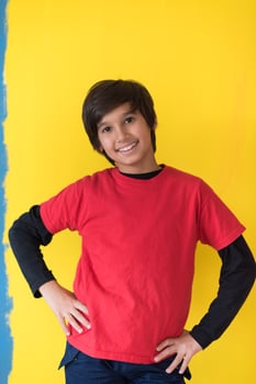 Portrait of a happy young boy photo