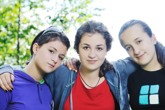 teen girls group outdoor photo