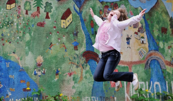 happy girl outdoor photo