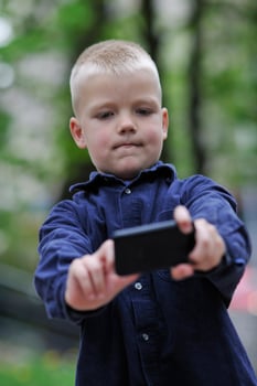 playing video games outdoor photo