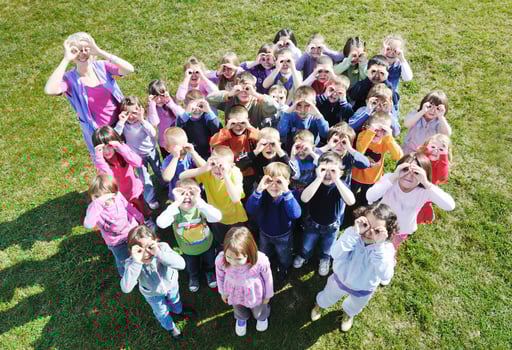 preschool  kids outdoor have fun photo