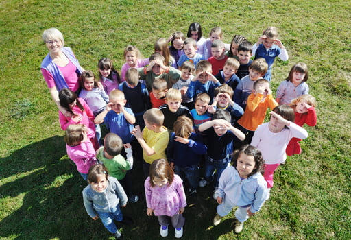 preschool  kids outdoor have fun photo