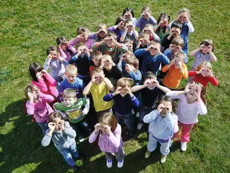 preschool  kids outdoor have fun photo