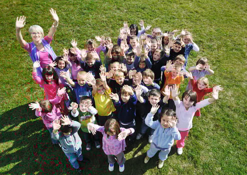 preschool  kids outdoor have fun photo