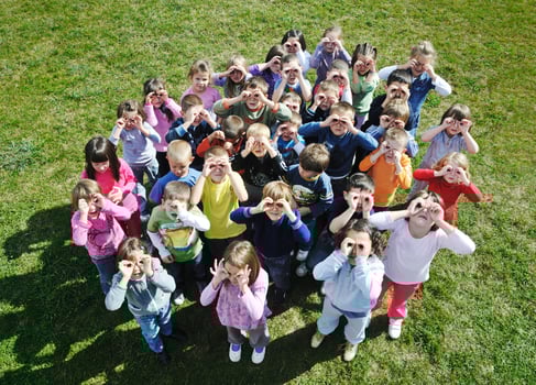 preschool  kids outdoor have fun photo
