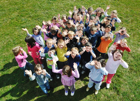 preschool  kids outdoor have fun photo