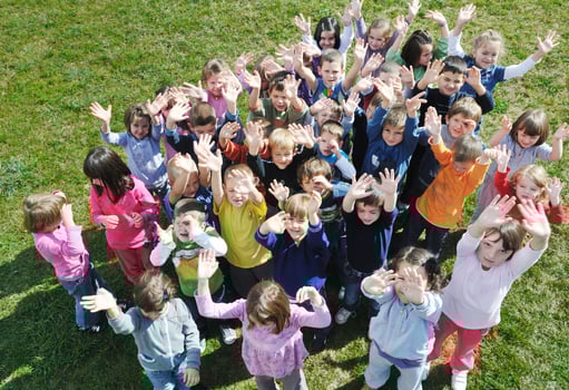 preschool  kids outdoor have fun photo