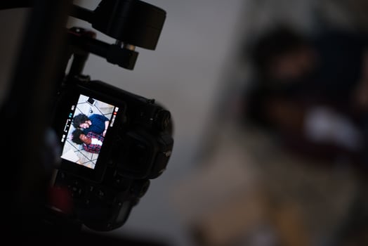 display on the camera photo