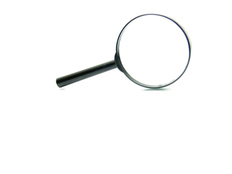 magnifying glass on white photo