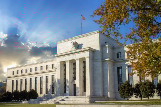 Federal reserve building at Washington D.C. on a sunny day. photo