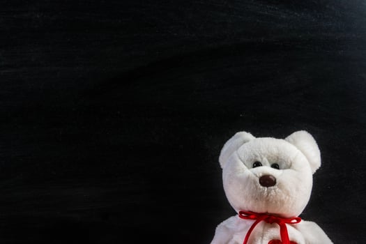 teddy bear with blackboard , background photo