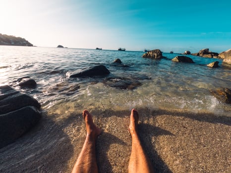 Travel to tropical islands in summer photo