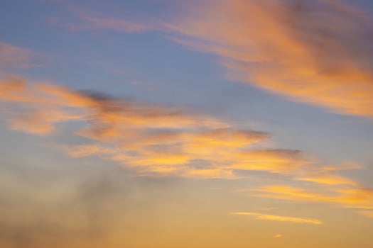 the beautiful sunset sky with clouds photo