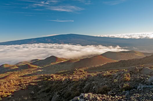 Evening Clouds on a Volcanic Landscape photo