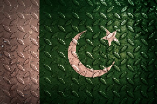 pakistan flag metal texture statistic photo