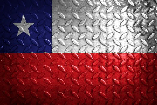 chile flag metal texture statistic photo