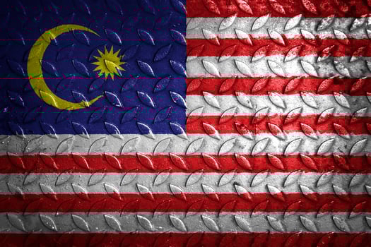 malaysia flag metal texture statistic photo
