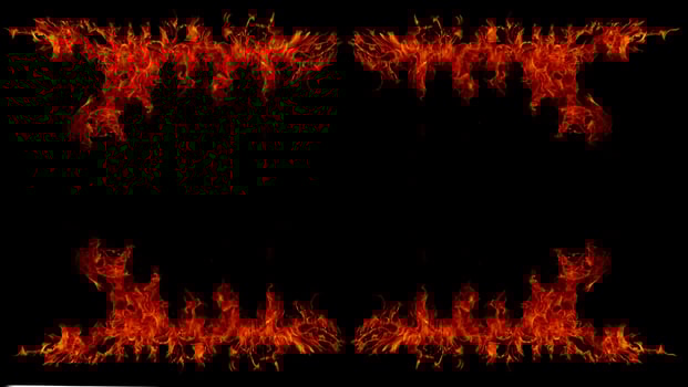Flame Flame Texture For Strange Shape Fire Background Flame meat that is burned from the stove or from cooking. danger feeling abstract black background Suitable for banners or advertisements. photo
