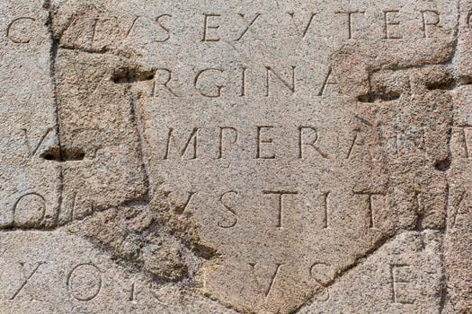 Ancient latin script photo