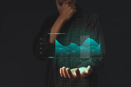 business finance technology and investment concept. Stock Market Investments Funds and Digital Assets. photo