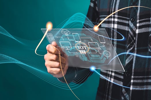 Digital transformation technology strategy, IoT, internet of things. transformation of ideas and the adoption of technology in business in the digital age photo